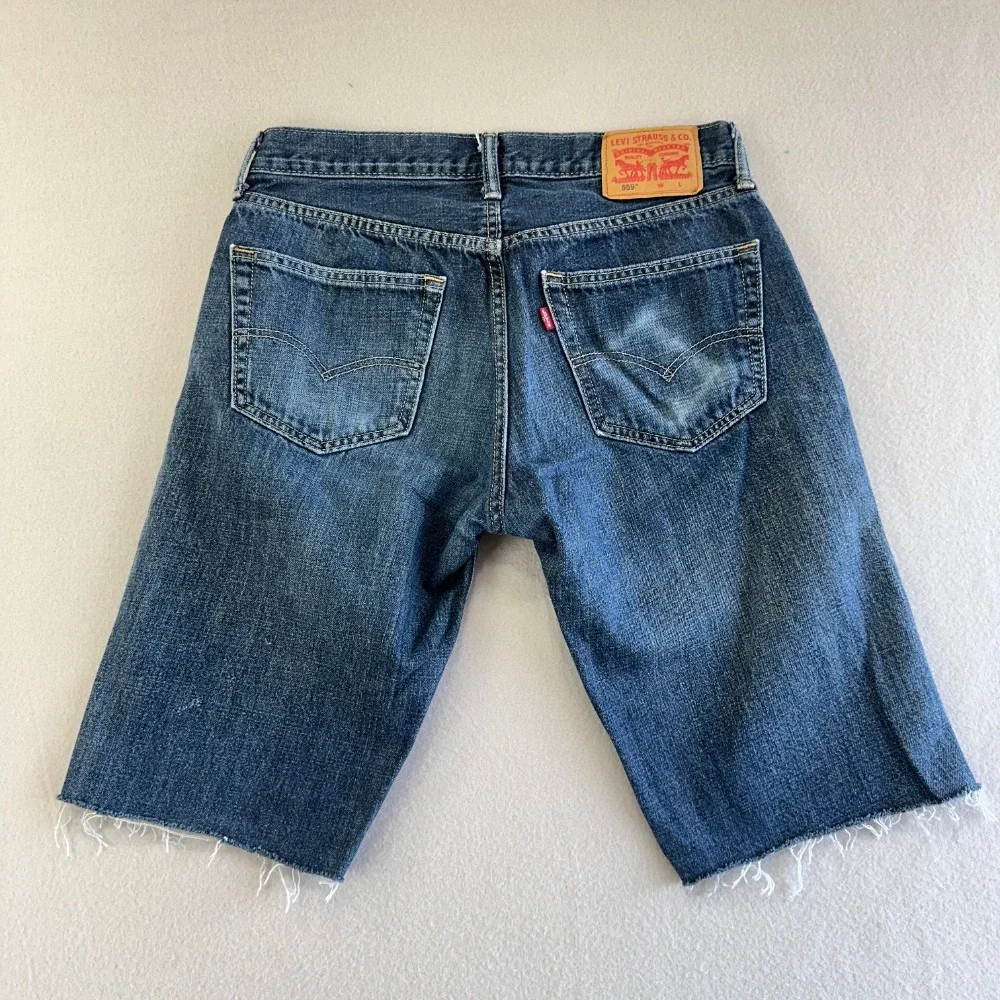 Levi's Jean Shorts‎ 559 Mens 30 Blue Faded Denim Cut-Off Jorts Retro 90s Y2K Dad
